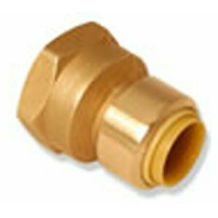 QUICK FITTING ProBite CPFC44R Pipe Adapter, 3/4 in, Push-Fit x FNPT, Copper, 200 psi Pressure CH822FR